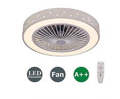 Deckenventilatoren Deckenleuchte Dimmbare LED-Beleuchtung Unsichtbarer leiser Ventilator mit Fernbedienung Moderne kreative stille Lüfterbeleuchtung Einfache Reinigung für Schlafzimmer