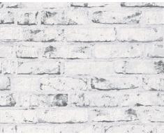 A.S. Création Tapete New England, Mustertapete in Backsteinoptik, beige, grau, 907837