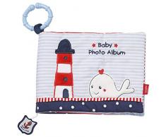 Fehn 078688 Fotoalbum Ocean Club / Entdecken, Forschen, Fühlen: Mit dem Stoff-Fotoalbum spielerisch Gesichter merken und Namen lernen, für Babys und Kleinkinder ab 0+ Monaten