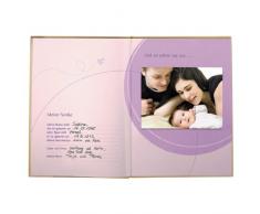 Hama Baby Tagebuch Baby Feel für Jungen und Mädchen (Album 20, 5 x 28 cm, Babytagebuch mit 44 illustrierten Seiten) Sand