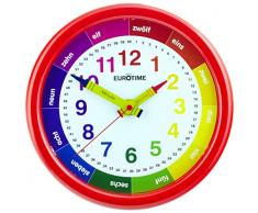 SELVA Kinderwanduhr – Lernzifferblatt – Für Jungen und MÄDCHEN – ABS-Gehäuse – Plastikglas – Geräuschlos – Ø 25 cm