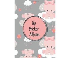 My Sticker Album: Blank Sticker Album for Kids | Design: Cute Baby Elefant DIN A4 Format with 40 pages for Girls and Boys | Permanent Sticker Collection Book | No Silicone Paper