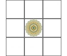 Fliesenaufkleber Fliesentattoos für Bad & Küche - NUR FÜR WEIßE FLIESEN - weißes Viereck als Hintergrund - Küchenfliesen für einzelne Fließen 10x10 cm - ME344 - die Schönheit der Islamischen Kalligraphie 20 x 20 cm