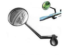 FGYBFQY FH-2 1Pcs Fahrrad Spiegel Drehbare Radfahren Innenspiegel Rennrad Lenker Rückansicht Convex Spiegelglas Rückspiegel