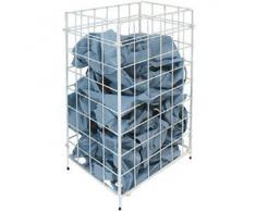 Profix 120 051 Abfallkorb lack.Metall faltb. weiß 640x330x255 45 Liter
