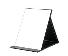 Crhm Kosmetikspiegel Schminkspiegel Für Zuhause Und Unterwegs Spiegel Kosmetikspiegel Klapp Desktop Tragbaren Desktop Spiegel @ A Schwarz 25,5 * 18 cm