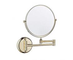 Relaxbx Schminkspiegel 8-Zoll-zweiseitiger drehbarer Wandspiegel, ausziehbarer, Faltbarer Kosmetik-Schminkspiegel für das Badezimmer mit 3-facher/1-facher Vergrößerung und Bohrung