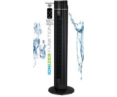 Turmventilator | 3 Stufen | 3 Modi | 60 Watt | 7,5 Timer | Fernbedienung | LED-Leuchten | Tower-Ventilator | Standventilator | Säulenventilator | Luftkühler | Fan