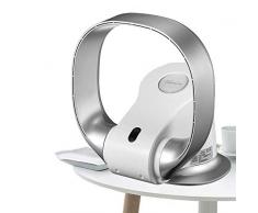 LYBC Kühlung Desktop Ventilator,Rotorloser Wandventilato Für Hause,Büro, 8-einstellbaren Geschwindigkeiten Oszillierender Wandlüfter,Mit Fernbedienung/Touch,Silber
