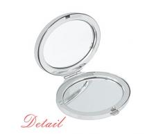 DIYthinker Antique Rose Pflanze Blumenmuster Oval Compact Make-up Spiegel Beweglicher Nette Handtaschenspiegel Geschenk Mehrfarbig