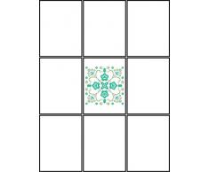 Fliesenaufkleber Fliesentattoos für Bad & Küche - für weiße Fliesen empfohlen - Küchenfliesen für einzelne Fließen 20x25 cm - MD104 - schöne Blume