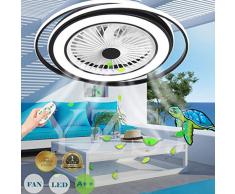 LED Deckenventilator Mit Beleuchtung Unsichtbares Fan Licht Einstellbar Modern Schlafzimmer Fan Deckenleuchte Dimmbar Wohnzimmer Leuchte Fernbedienung Leise Kinderzimmer Ventilator Lamp