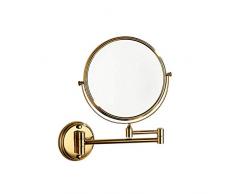 Taschen- und Armbanduhr 8-Zoll-Badezimmer Wandmontage doppelseitiger Kosmetikspiegel Klappbarer drehbarer Rasierspiegel 3-fache Vergrößerung Bad-Teleskopspiegel (Farbe: Silber1, Größe: 20x12,5 cm)
