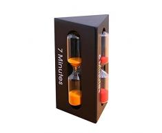 Jiayuane 3 in 1 Küchentimer 3-5-7 Minuten Sanduhr Sanduhr schwarz