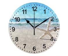 Badezimmer Wanduhr Muschel Runde Uhr Nicht Ticken Stille Küchenuhr Wohnzimmeruhren