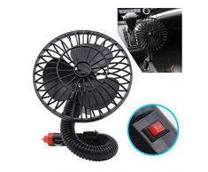 Winomo Mini-Ventilator fürs Auto, 12 V, tragbar, elektrisch, mit geringer Geräuschentwicklung, 360 Grad, drehbar, verstellbar, für den Sommer, Kühlung