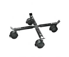 AFP Pflanzenroller Metall, schwarz für schwere Blumenkübel mit Feststeller, Größe verstellbar, 100 kg Tragkraft/gegen Bodenfrost u. Staunässe / 2 Jutesäckchen gratis