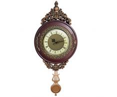 Giftgarden Vintage-Wanduhr, geräuschlos, batteriebetrieben, Quarz-Uhrwerk, Pendel, Retro-Stil, Wanddekoration für Büro, Küche, Wohnzimmer, Innenbereich, dekorative Uhren