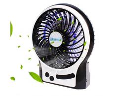 Etmury USB Ventilator,Fan Tischventilator Standventilator Mini,Mini Fan 3 Geschwindigkeiten Lüfter mit LED Licht Ventilatoren,Kühlventilator Tischventilator Laptop-Fan für Haus,Büro,Kampieren