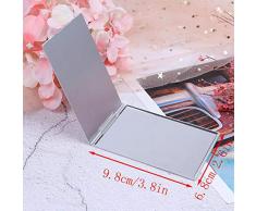 LASISZ Ultradünner klappbarer Kosmetikspiegel Personalisierter tragbarer kompakter kosmetischer Spiegel Tasche Rechteck Make-up Klappspiegel 5 Größen, Typ D wie abgebildet