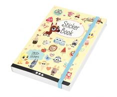 Stickerbuch, Größe 11,5 x 17 cm, Stärke 1,5 cm, 1 Stück, 80 Seiten
