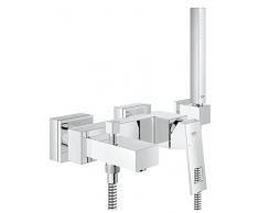 GROHE Eurocube Einhand-Wannenbatterie mit Handbrause Wandhalter und Schlauch 23141000