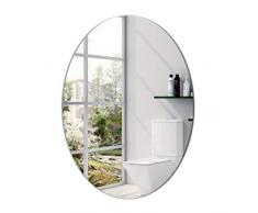 GYX-Wandspiegel Modernes einfaches dekoratives 45x60cm, 50x70cm, 60x80cm Ovaler rahmenloser abgeschrägter Wand-dekorativer Spiegel für Badezimmer-Eitelkeits-Wohnzimmer-Schlafzimmer High Definition