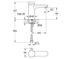 GROHE Eurosmart CS Selbstschluss-Waschtischbatterie mit Mischung 36317000