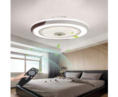 Fan Deckenleuchte Kreative Moderne Deckenleuchte LED Dimmbar Deckenventilator Mit Beleuchtung Und Fernbedienung Leise Kinderzimmer Schlafzimmer Wohnzimmer Beleuchtun,Schwarz