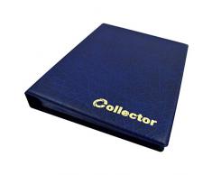 Collector Münz-Sammelalbum für 126 Verschiedene Münzen-Größen, von Großen bis Kleinen Münzen - mit Seiten - Blau Münzalbum