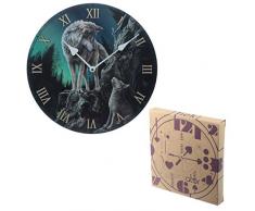 Puckator Guidance Wanduhr, Motiv Wolf, 30 x 30 x 2,5 cm, gemischt
