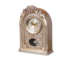 ZYLBDNB Tischuhr Familienuhren Europäische Pendeltischuhr, Stilvolle Dekoration Stumm für Wohnzimmer Schlafzimmer Nachttischuhr Geeignet für Wohnzimmer Schlafzimmer Büro