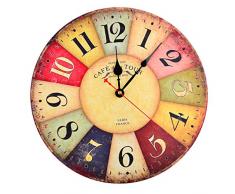 OviTop Wanduhr Vintage Uhr 30cm Dekorative Wanduhr Lautlos Ruhige Wanduhr ohne Tickgeräusche für Küche Büro Wohn- und Schlafzimmer