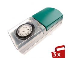 Zeitschaltuhr Aussenbereich mechanisch 3er Set – Bequemlichkeit in Haus und Garten - Analoge Outdoor Zeitschaltuhr IP44