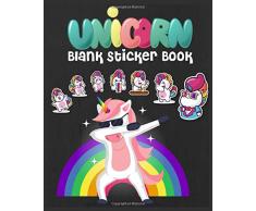 Unicorn Blank Sticker Book: Unicorn Sticker Collecting Album - Cute Unicorn Lover Stickers Book - Girls Unicorn Gifts - Kids Unicorn Gifts - Cute ... - Blank Sticker Album for Collecting Stickers