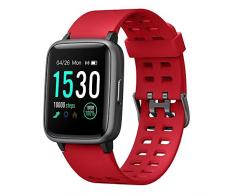 Willful Smartwatch,Fitness Armbanduhr mit Pulsuhr Touchscreen Fitness Uhr IP68 Wasserdicht Fitness Tracker Sportuhr mit Schrittzähler Stoppuhr Smart Watch für Damen Herren für iOS Android Handy