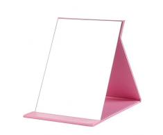Crhm Kosmetikspiegel Schminkspiegel Für Zuhause Und Unterwegs Spiegel Kosmetikspiegel Klapp Desktop Tragbaren Desktop Spiegel @ A Rosa 25,5 * 18 cm
