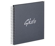 Pagna 30910-10 Spiralalbum Gäste, Leineneinband mit Silberprägung, 310 x 320 mm, 40 Seiten, grau