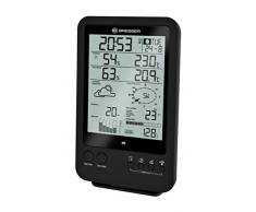 Bresser Wetterstation Funk mit Außensensor Wetter Center 5-in-1 (5,5 Zoll Display, Außensensor für Temperatur, Luftfeuchtigkeit, Luftdruck, Windgeschwindigkeit, Windrichtung und Regenmesser) Schwarz