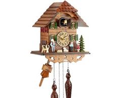 Eble Kuckucksuhr Kuckuckuhr Echtholz NEU batteriebetriebenes Quartzwerk Musik Kuckuckruf Heidi Haus 25cm- 60820000