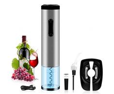 HARBORII Korkenzieher Elektrisch Wein Öffner Edelstahl Flaschenöffner Automatische Weinöffner Set Umfasst Wein Opener mit Wein Folienschneider Weinbelüfter Vakuum Stopper und USB Ladekabel