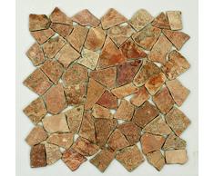M-002 Marmor Mosaik Naturstein mediterran Bad Fliesen Bruch Stein Wand Boden Deko Design