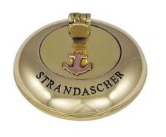 magicaldeco Klappascher- Taschenaschenbecher- Messing mit Gravur- Strand