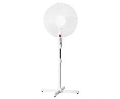 Lex Standventilator Ø 40cm 40 Watt weiß Höhenverstellbar bis 130cm ✓ Oszillierend ✓ Nachtlicht | Großer Standlüfter Ventilator Windmaschine Leiser Betrieb