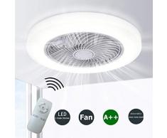 H.W.S Deckenventilator Mit Beleuchtung Creative Deckenleuchte Led Dimmbare Deckenlampe Fan Deckenleuchte Fernbedienung Ultra-Leise Kann Modernes Wohnzimmer Schlafzimmer Lampe Φ58 H20Cm
