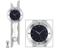 AMS Wanduhr Funk-Pendeluhr Aluminium/Chrom 5243