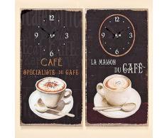 Wanduhr Coffee Küchenuhr Glasuhr Wanddekoration Uhr Bilderuhr Glasbilder (la Maison du Cafe)