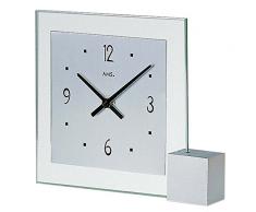 AMS Unisex Standuhren Analog Mineralglas 16 x 19 cm Silber 102