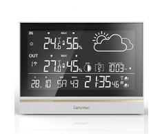 Fetanten WS004E Funk Wetterstation mit Außensensor, 3CHs Aussensensor Wetterstation mit 7,5 LCD Display für Heim Temperatur Hygrometer Thermometer Überwachung