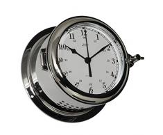 Delite Schatz Fyrkat Schiffsuhr arabisch Bullauge Chrom massiv 140mm